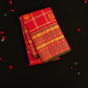 Rani Pink Veldhari Kattam Vintage Kanchipuram Silk Saree